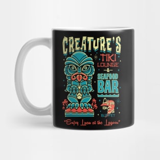 Black Lagoon Tiki Bar - Creepy Cute Creature - Hawaii Island Vacation Mug